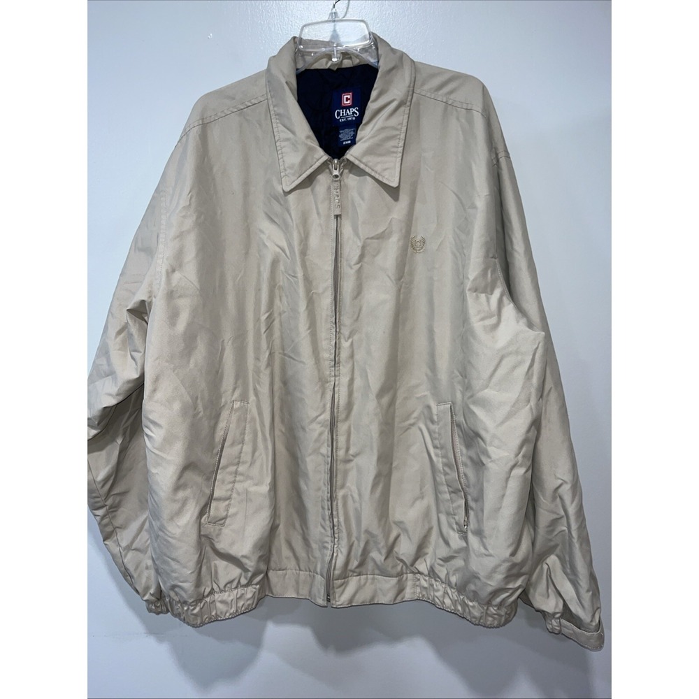 Chaps Men's 2XB Khaki Jacket Zip Front